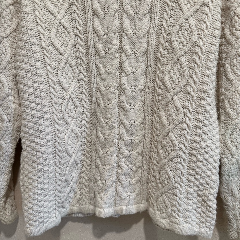 Alps Cable Knit Fisherman Turtleneck Sweater - Picture 3 of 7